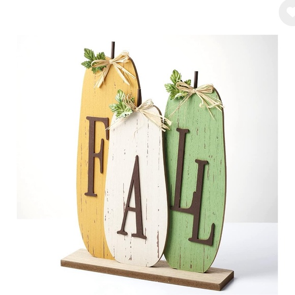Fall Decoration Wooden Pumpkins sign  Decor for Table 15.2 x 11.6 x 3 - Picture 2 of 2